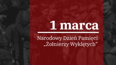 baner z napisem: 1 marca narodowy dzień pamięci żołnierzy Wyklętych