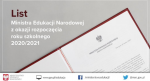 List Ministra Edukacji Narodowej z okazji rozpoczęcia roku szkolnego 2020/2021