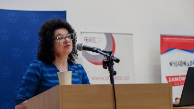 Wystąpienie Anny Powązki - przedstawicielki WRKSO ORE
